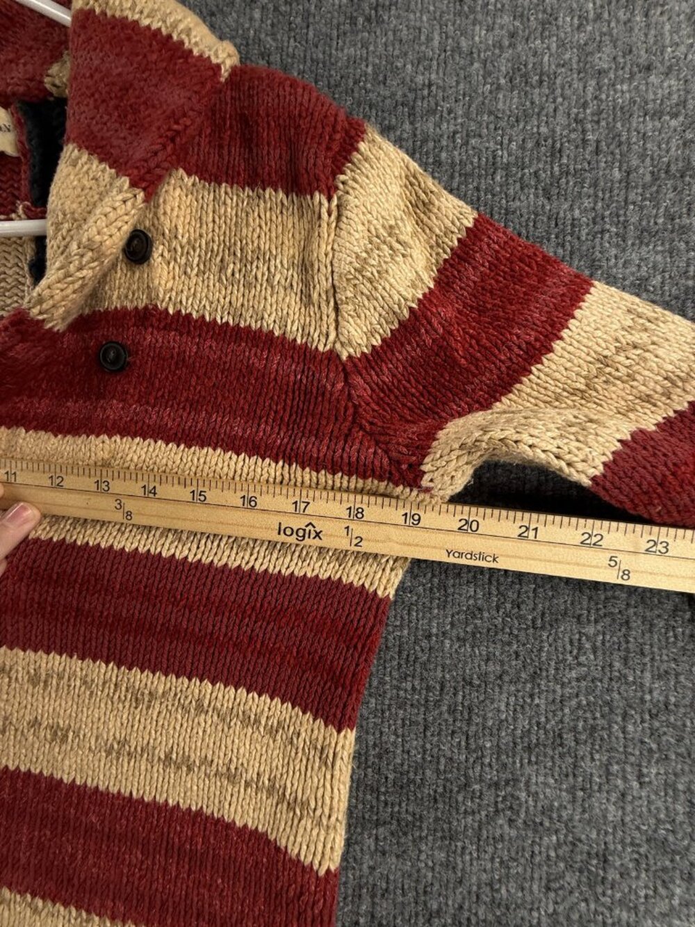 Ralph Lauren AOP Flag Sweater Chunky USA Colorful Stars Stripes Cotton Linen - Picture 9 of 16